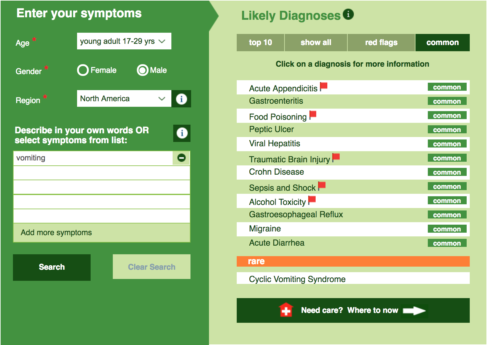 Vomiting and Nausea Symptom information, causes and treatment